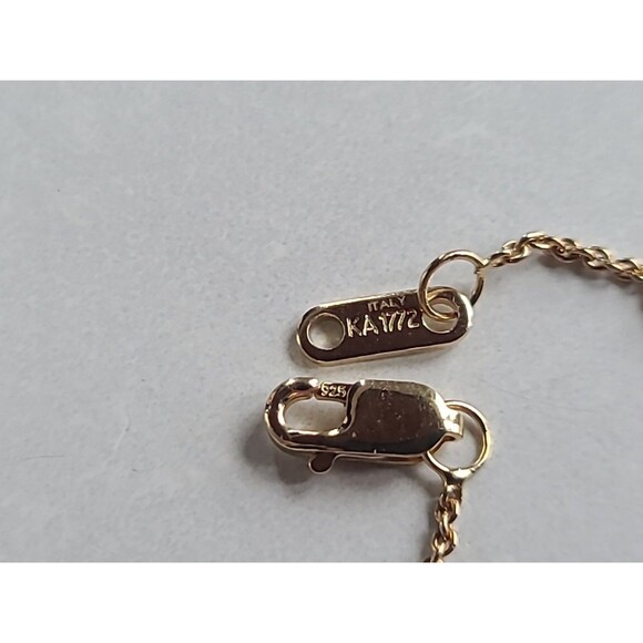 Vermeil 925 Diamond Chip Trinity Knot Pendant Necklace Vintage - Picture 7 of 11